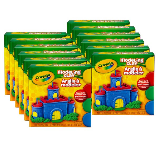 Modeling Clay, Assorted Colors, 1 lb. Box, PK12